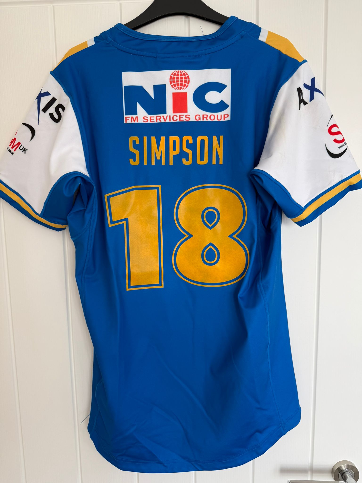 Match Worn Cam Smith Testimonial Shirt - Max Simpson