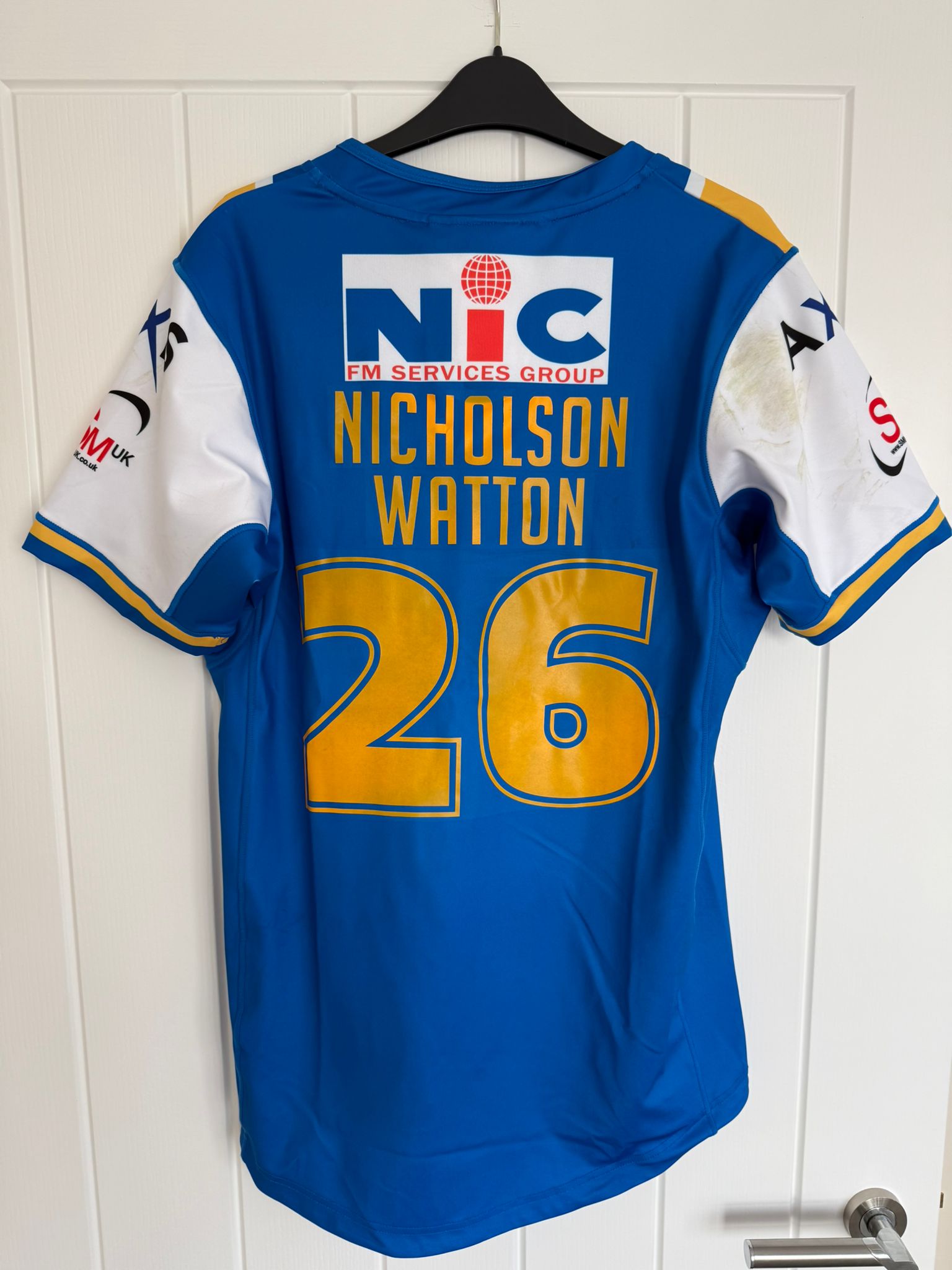 Match Worn Cam Smith Testimonial Shirt - Tom Nicholson-Watton